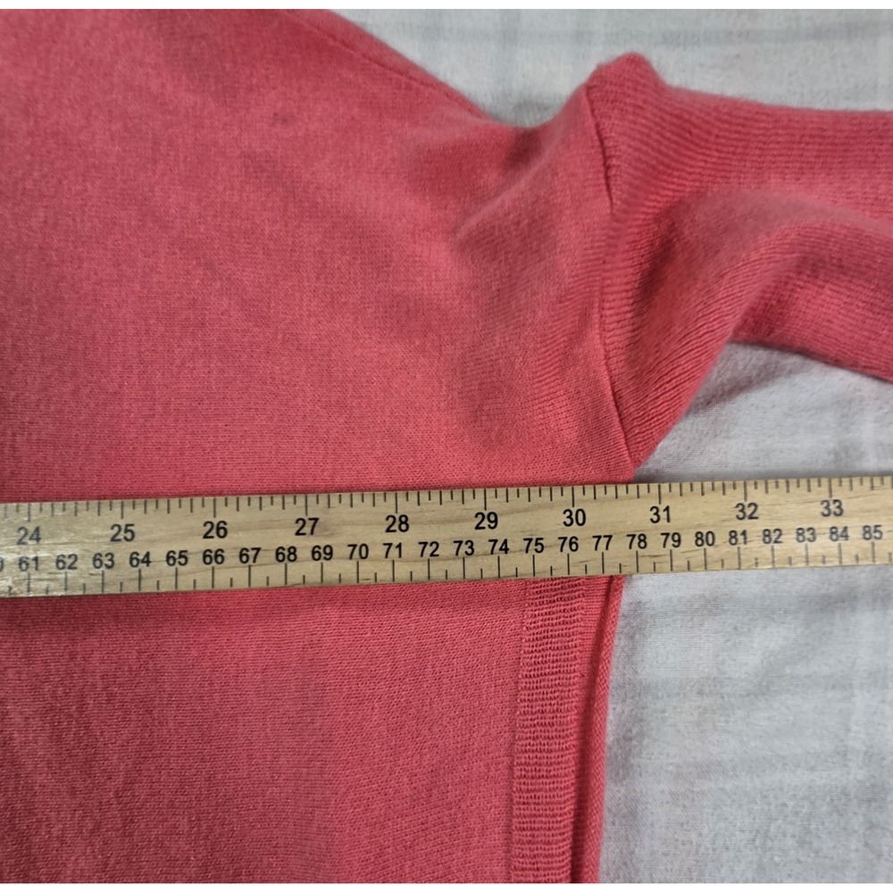 Mersea Womens Catalina Traveler Knit Sweater Side Splits Coral Pink OS - Picture 9 of 13